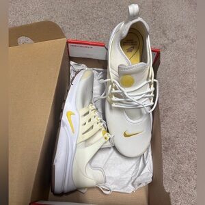 Nike Cream and Yellow Athletic Shoes
